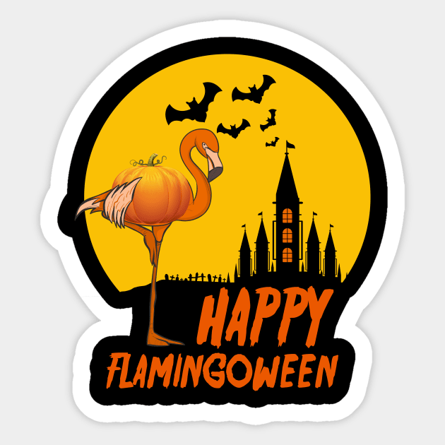 Happy Flamingoween Halloween Flamingo Costume Sticker by foxmqpo